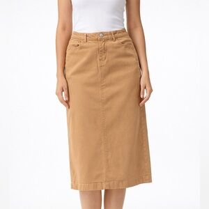 Modest Chic Tan Pencil Skirt